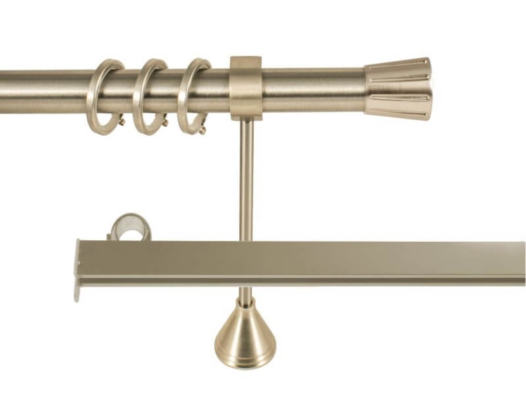 Κουρτινόξυλο Φ35 Ορειχάλκινο με σιδηρόδρομο Γαρύφαλλο | Γαρύφαλλο - Λευκά Είδη